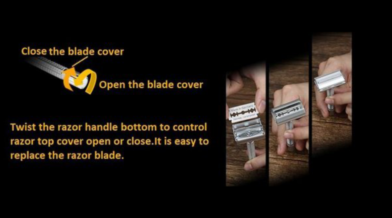 Weishi Safety Razor Double Edge Butterfly Open image 3