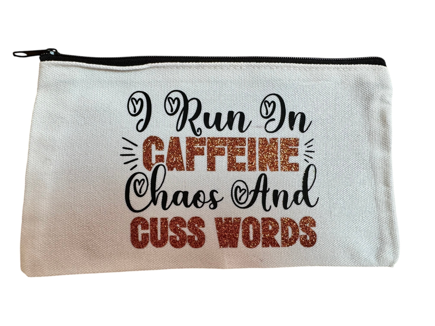 I Run On Caffeine Cosmetic Bag image 0