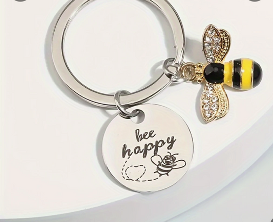 Bee Happy Keyring  image 0