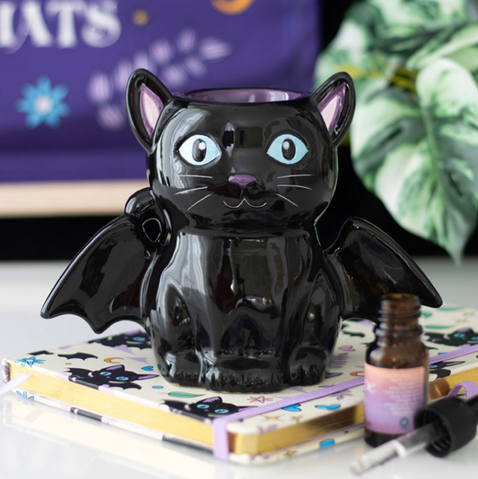 Cute And Creepy Bat Cat Wax Burner