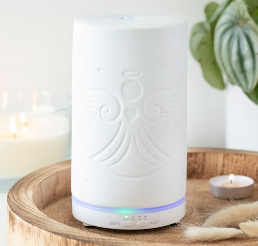 White Ceramic Angel Electric Aroma Diffuser  image 0