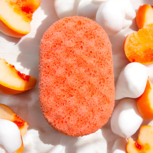 Marshmallow & White Peach Soap Sponge image 0
